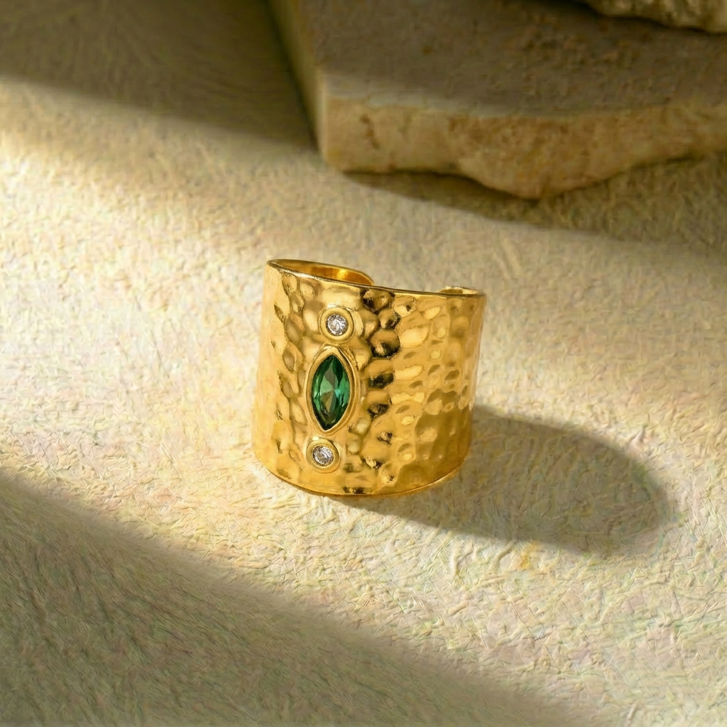 Golden Oasis Marquise Ring