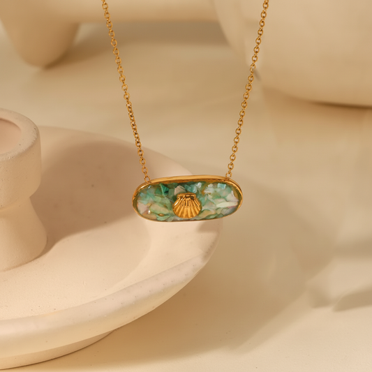 Aqua Shell Pendant