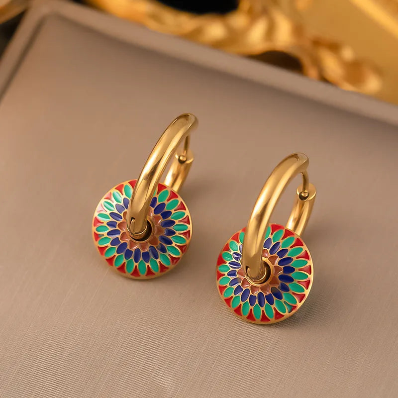 Aurora Bloom Hoop Earrings