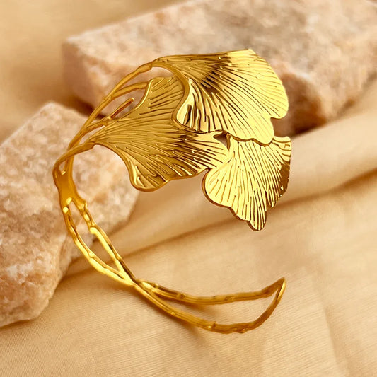 Golden Ginkgo Cuff