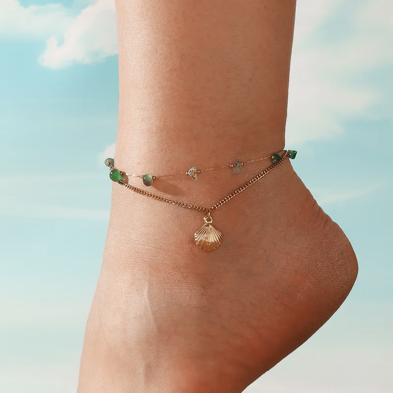 Golden Reef Drop Anklet