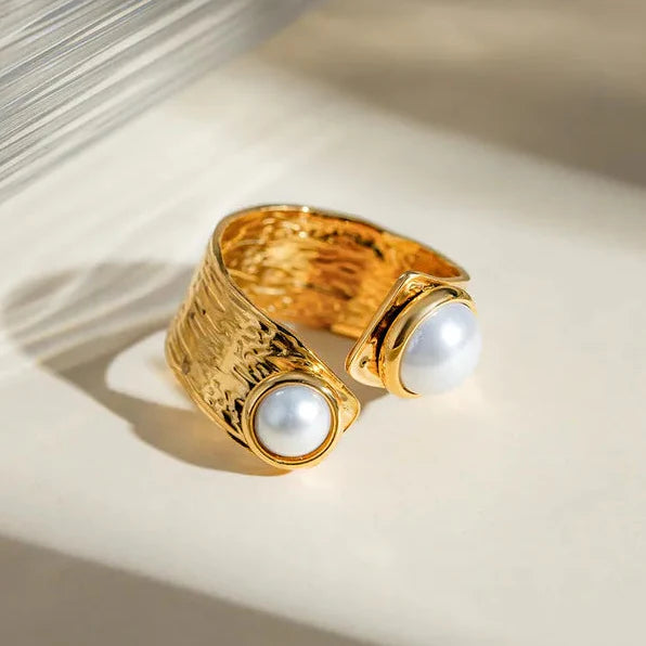 Twin Ivory Embrace Ring