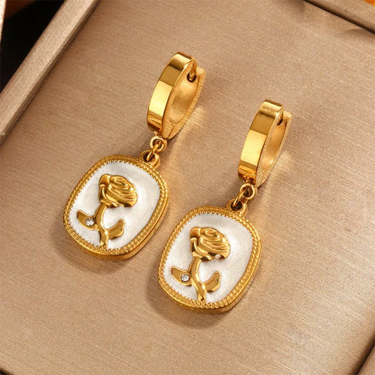 Rose Emblem Earrings