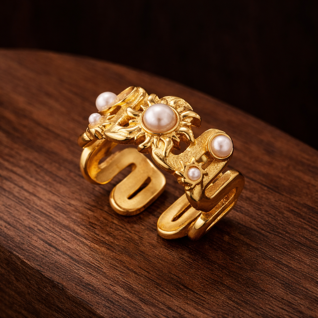 Solar Pearl Ring