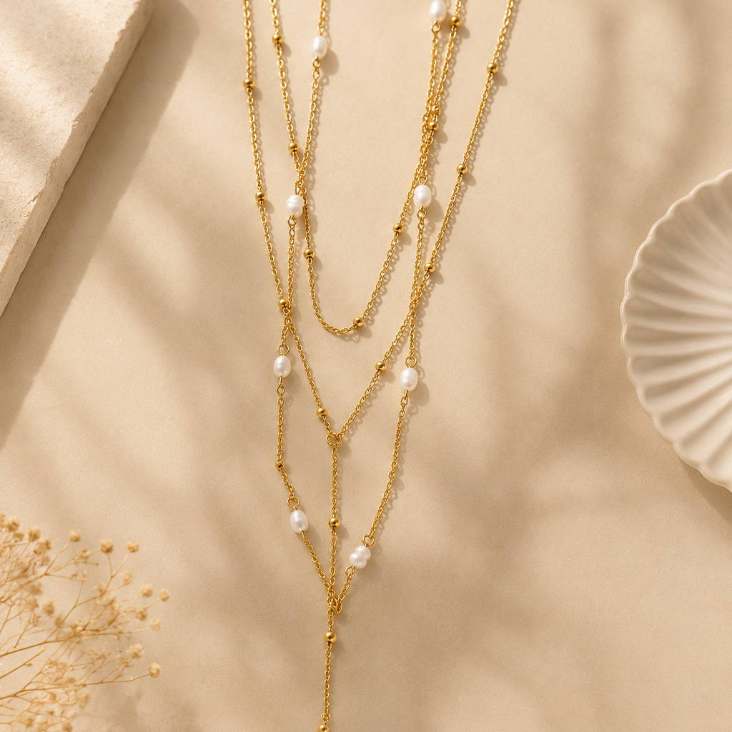 Pearl Veil Layered Necklace