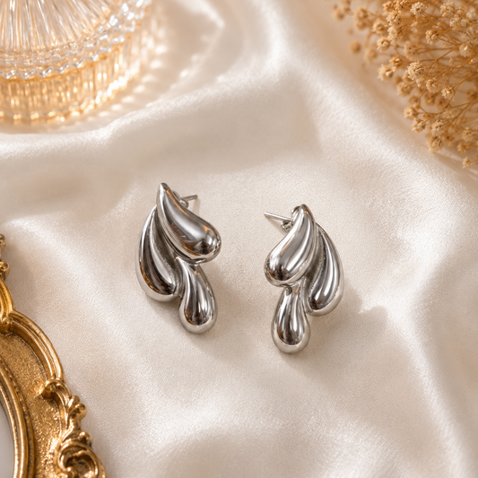 Silver Veil Earrings