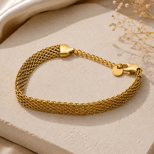 Golden Mesh Bracelet