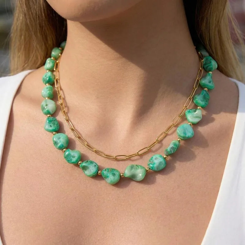 Verdelle Stone Necklace