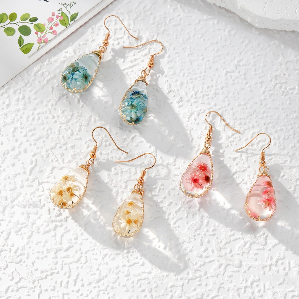 Resin Drop Earrings