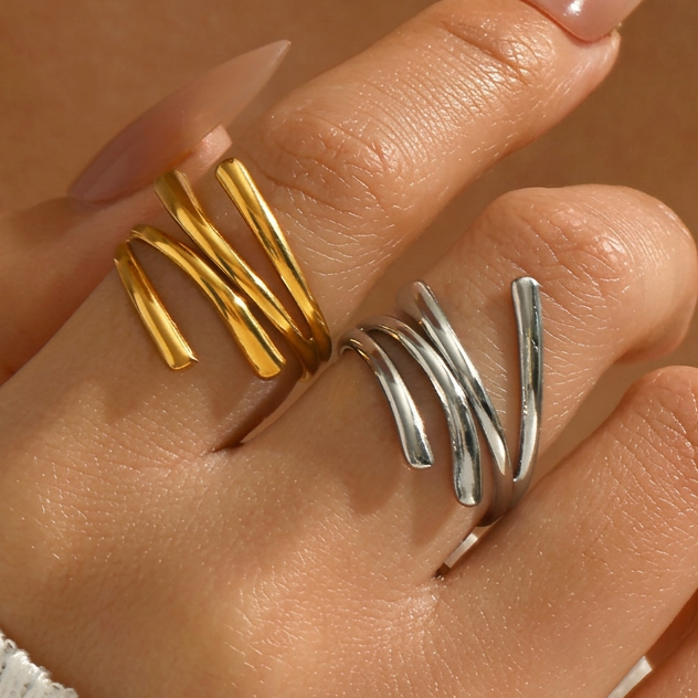 Urban Curve Statement Ring