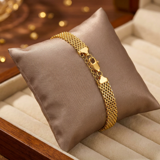 Golden Mesh Bracelet