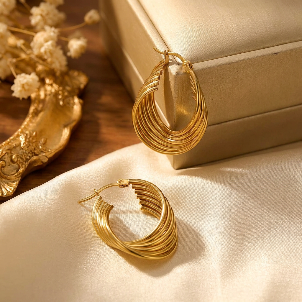 Twisted Layer Hoops