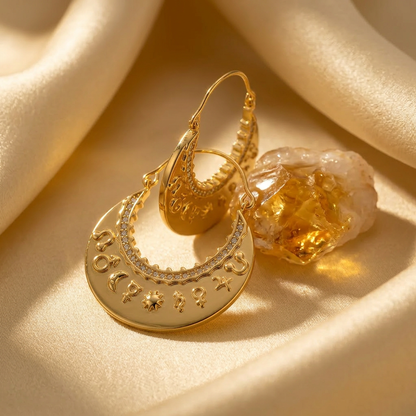 Zodiac Crescent Earrings