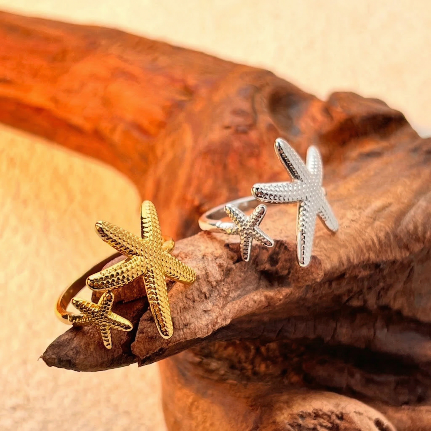 Twin Starfish Ring