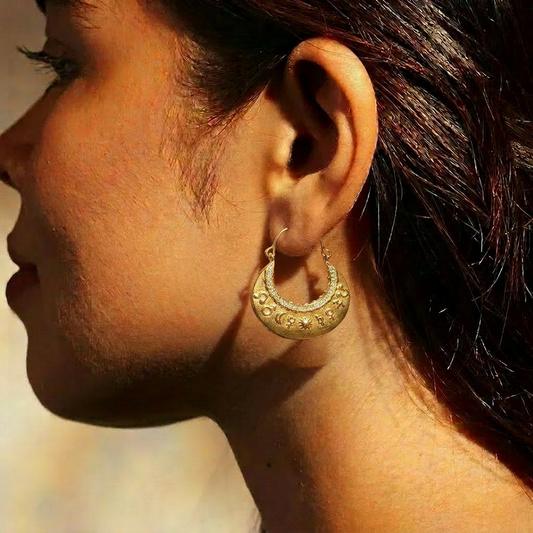 Zodiac Crescent Earrings