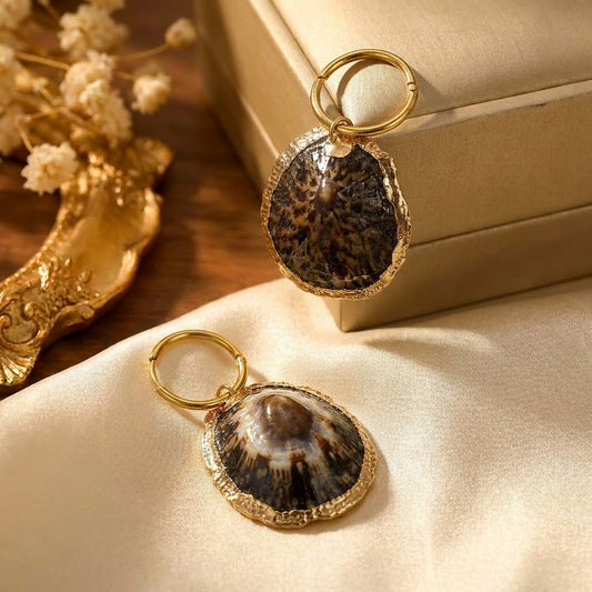 Black Reef Shell Earrings