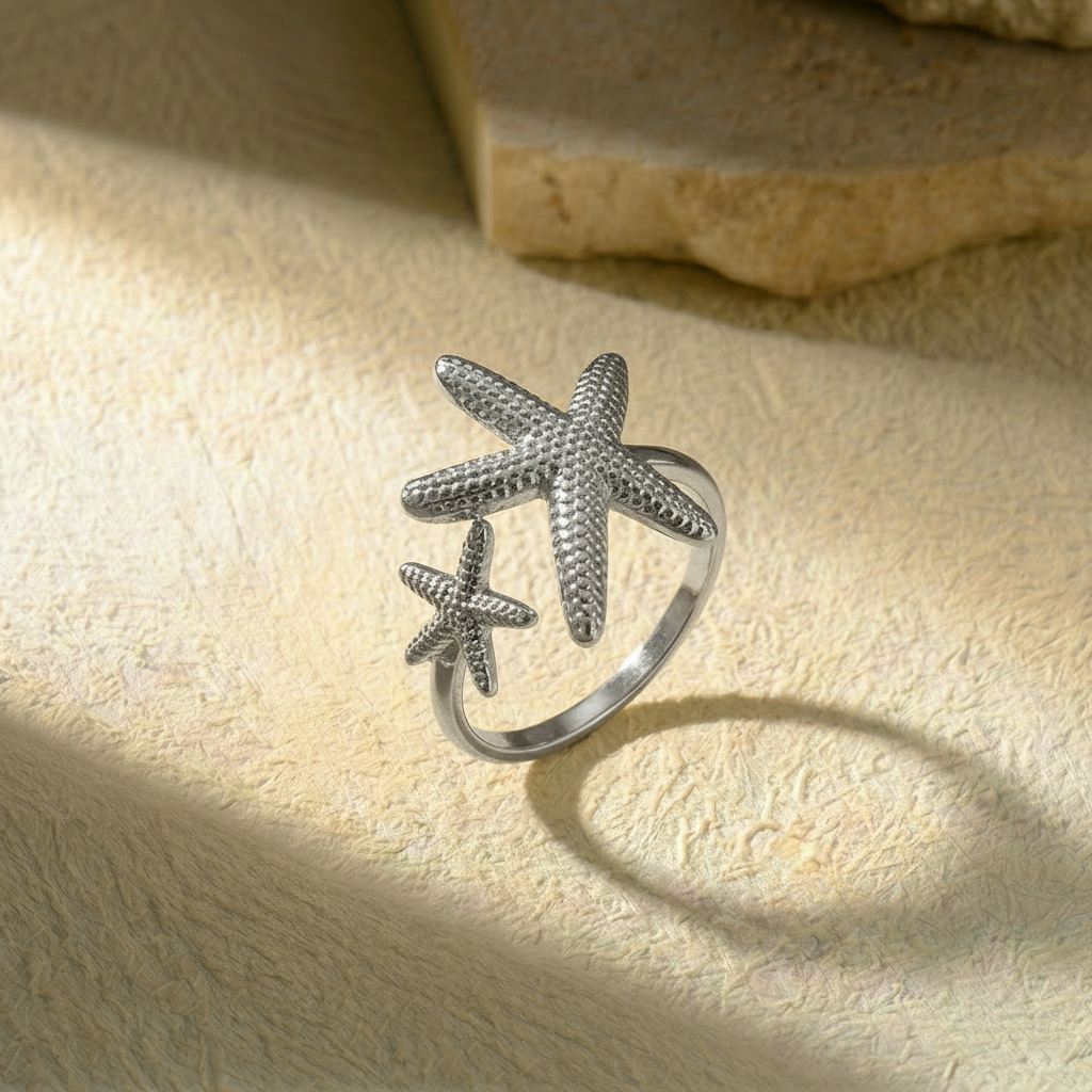 Twin Starfish Ring
