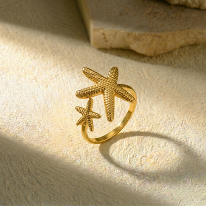 Twin Starfish Ring