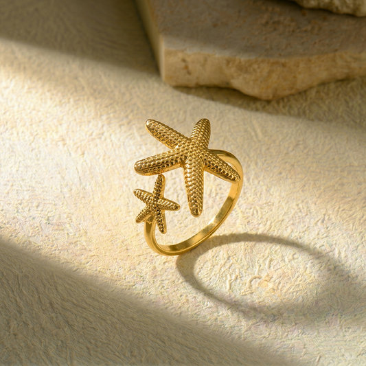 Twin Starfish Ring