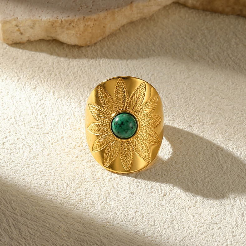Emerald Bloom Ring