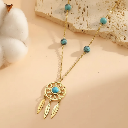 Azure Dreamcatcher Necklace