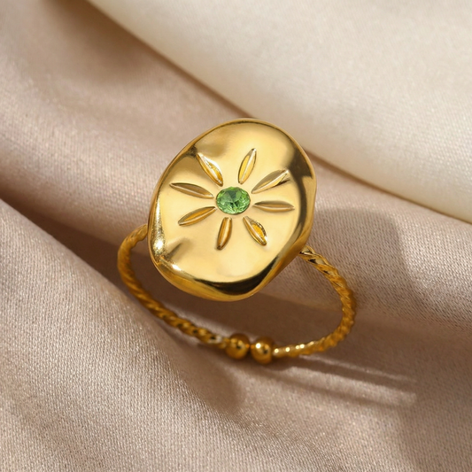 Sunpetal Signet Ring