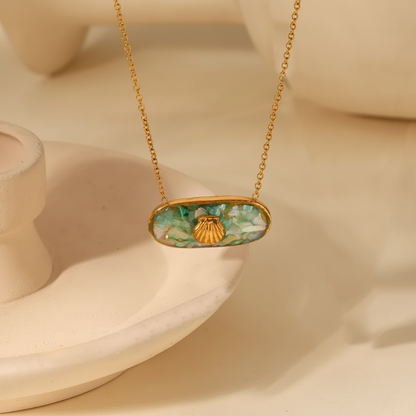 Aqua Shell Pendant