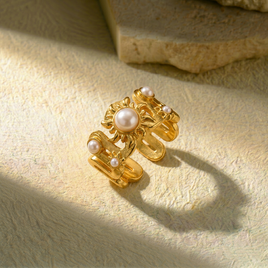 Solar Pearl Ring