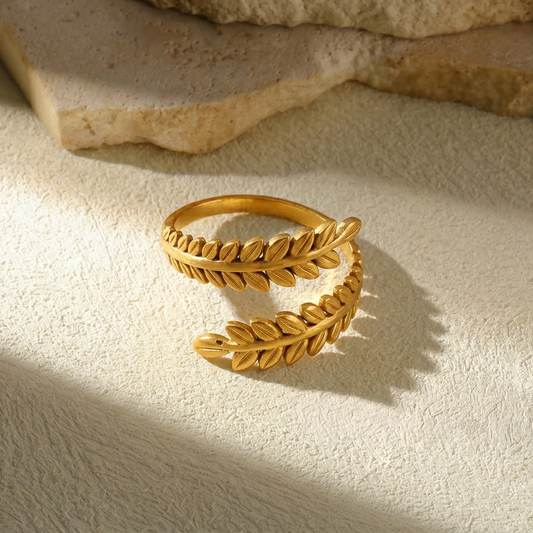 Twin Leaf Ring