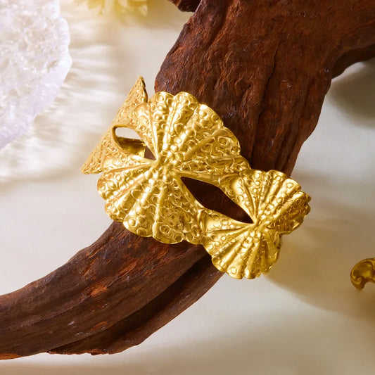 Sunlit Shell Cuff