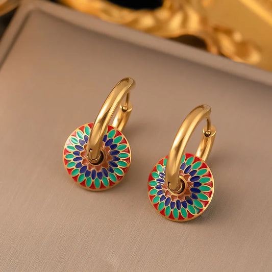 Aurora Bloom Hoop Earrings
