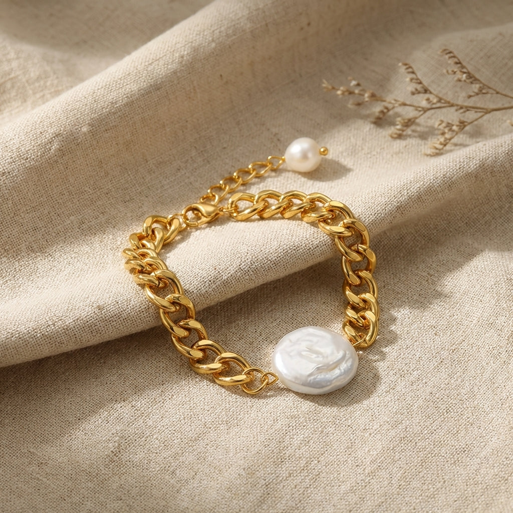 Solace Pearl Link Bracelet
